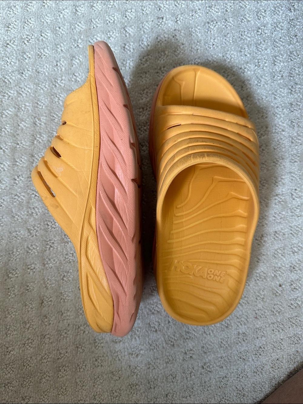 Hoka Orange Slide Sandals - Lightweight EVA Slip-Ons - Picture 2 of 3